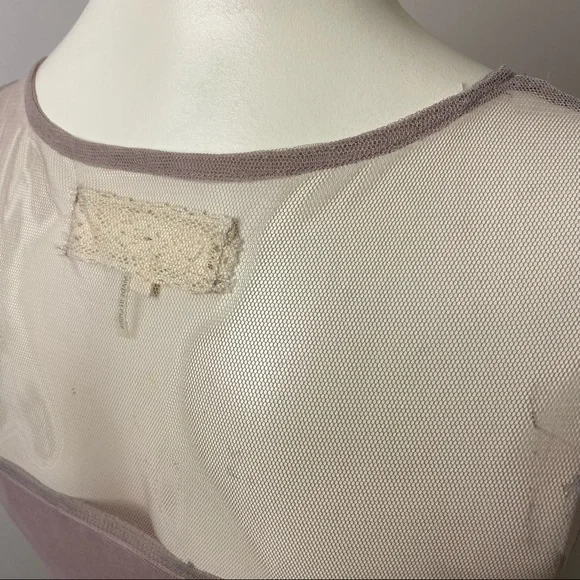 A’Reve Light Lilac Chiffon Floral Lace Dress Sz S - Picture 7 of 11